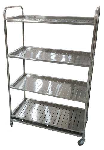 Сушилка на колёсах для тарелок из нержавейки от Primo Group