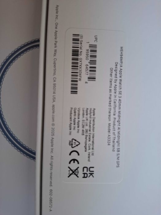 Часовник Apple Watch SE 3 Gen 40mm GPS Midnight