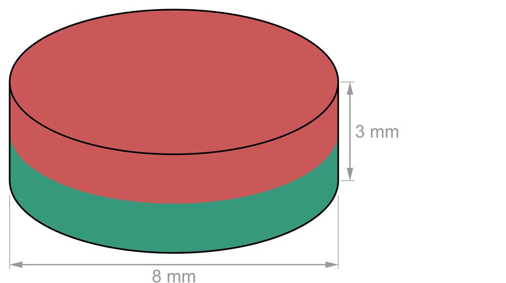 8x3mm неодимов МАГНИТ N52, Neodymium magnet NdFeB magnit
