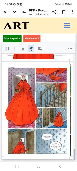 Carte "Povestea slujitoarei" de Margaret Artwood..