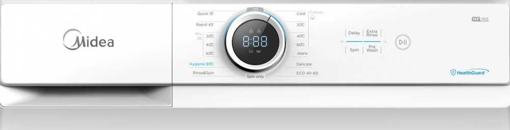 Стиральная машина Midea MF100W60 - 6 Кг - быстрая стирка в 15 минут