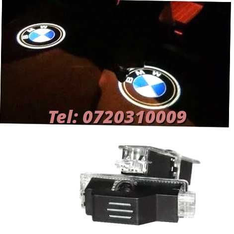 Emblema Portiere Cu Logo Bmw Set 2 Buc Proiector 3d Cu Led
