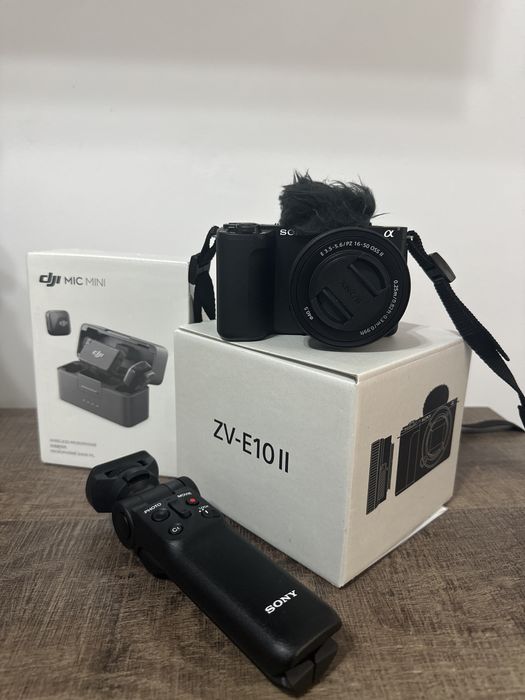 Kit Vlogging Premium - Sony ZV-E10 II (Garanție) + Grip Sony + DJI Mic Mini Sigilate