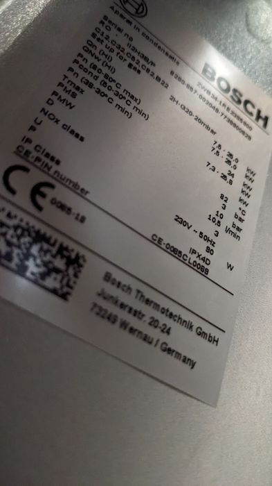 pompă apa centrala Bosch condens 2000 defectă