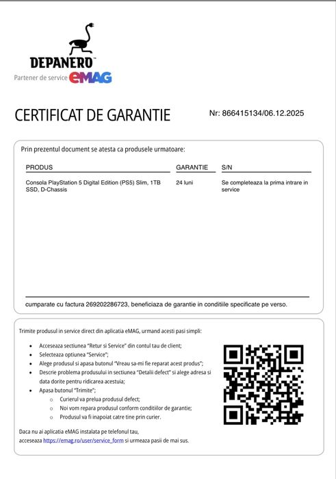 Consola PlayStation 5 Digital Edition (PS5) Slim, 1TB SSD, D-Chassis