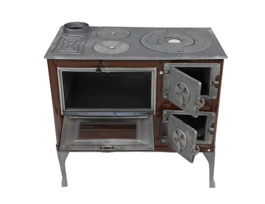 Soba Lemne Carbune Spor Plita FONTA Cuptor Ler Masina Gatit Incalzit Bucatarie Casa Cabana 6.7 kw 130mm Evacuare DREAPTA / STANGA LIVRAREA GRATUITA CJ