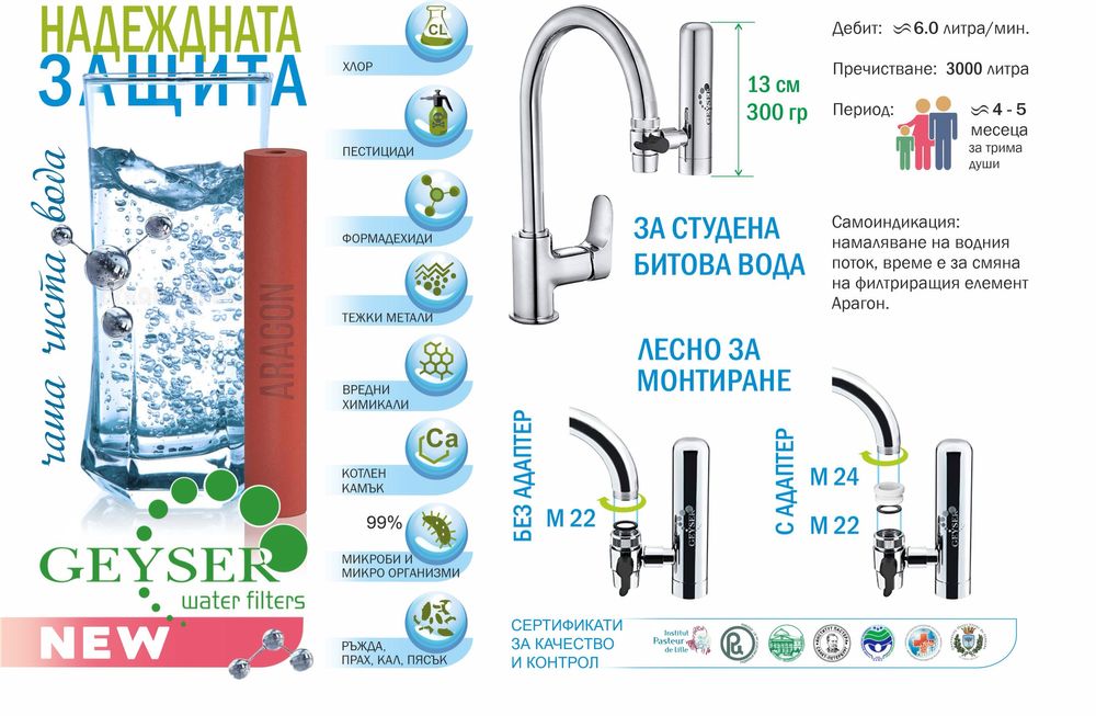 МултиФилтър за смесител Geyser Euro