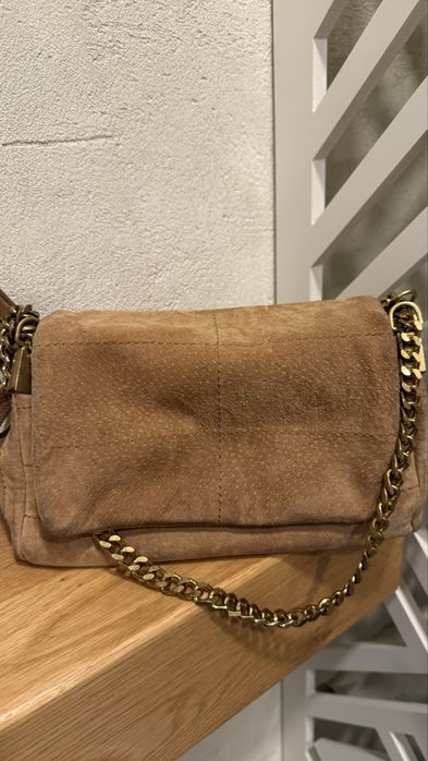 Zara чанта естествена кожа