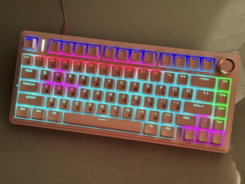 Продаю клавиатуру, aula f75 Wired version белый