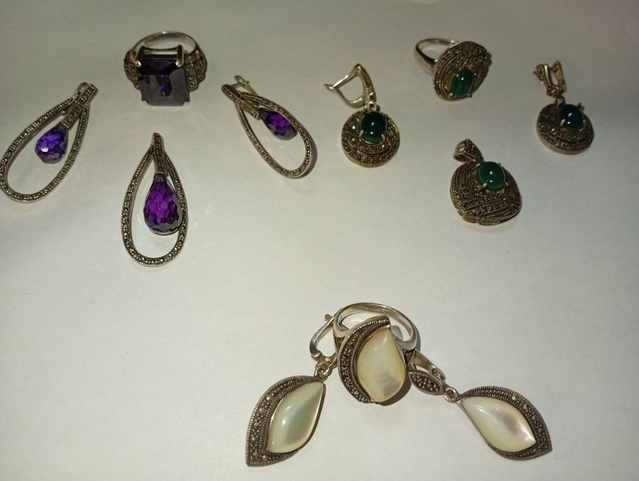 Набор серебро женский