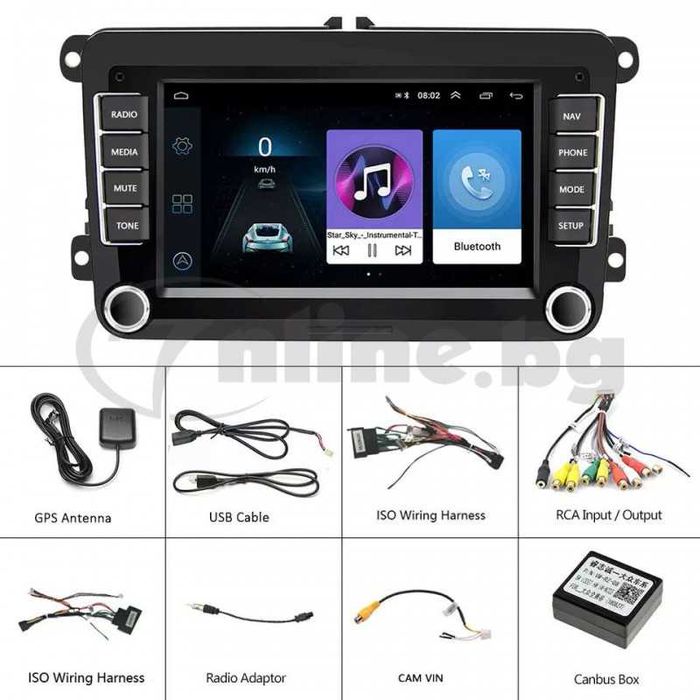 Volkswagen Golf, Skoda, Seat 7'' НАВИГАЦИЯ