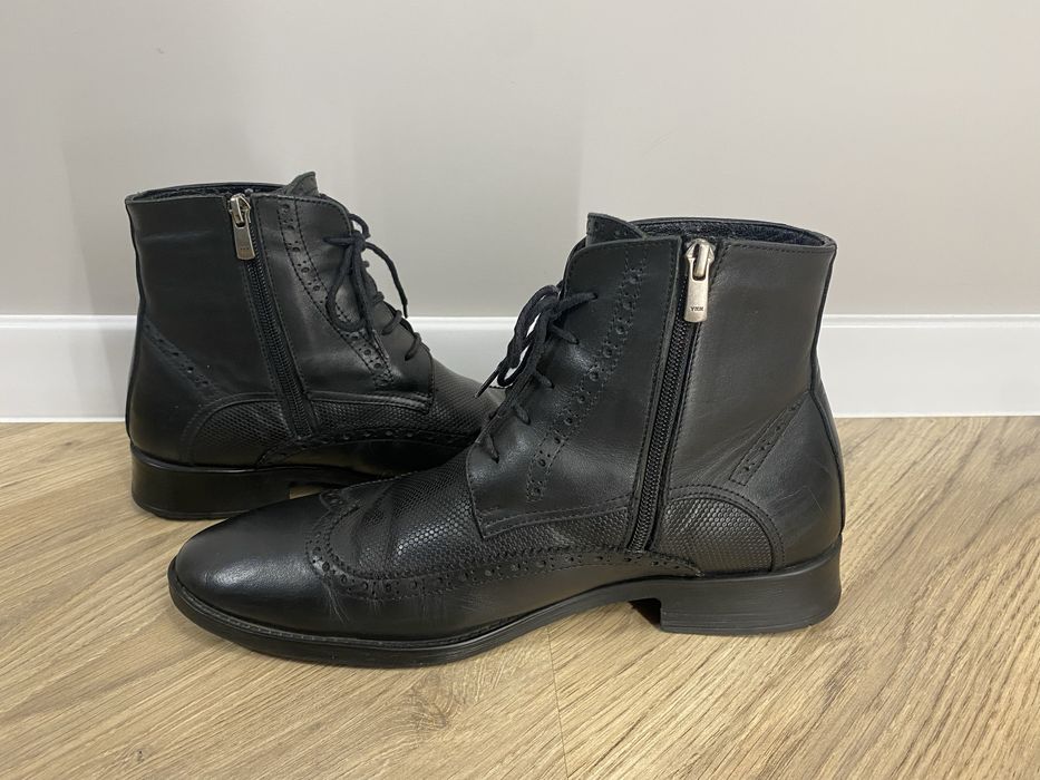 Мъжки боти оксфорд естествена кожа, размер 43