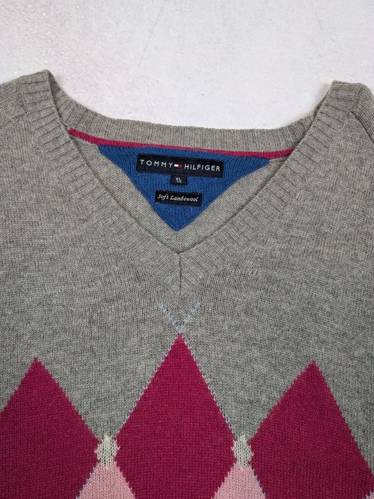 Pulover Bărbați Tommy Hilfiger Vintage Lână Iarnă XL Model Geometric