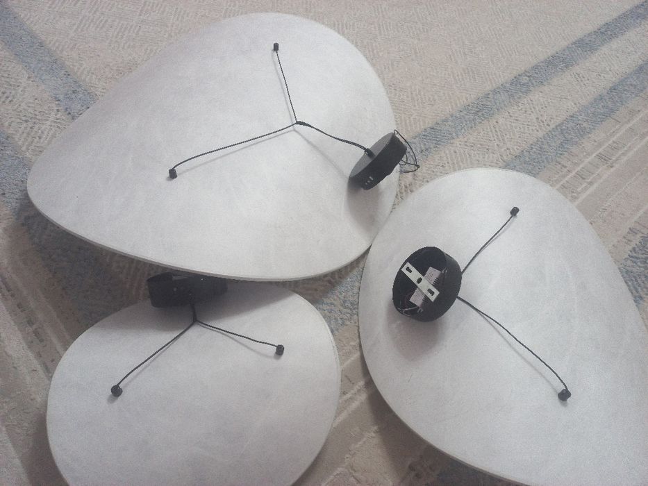 Люстры белые 3 шт разного диаметра