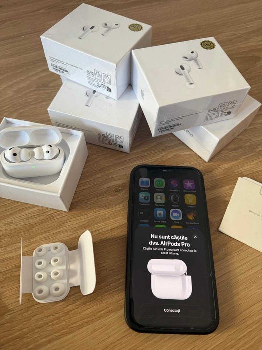 Căști Wireless tip AirPods Pro 3, ANC, Bluetooth 5.3, Noi, Sigilate