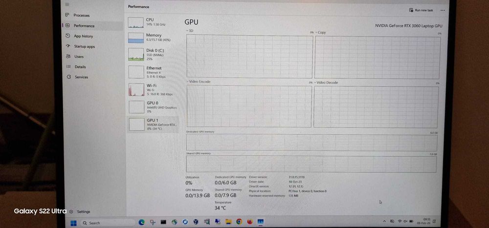 Lenovo Gaming, Intel I5, 16Gb DDR4, SSD 512Gb, RTX 3060