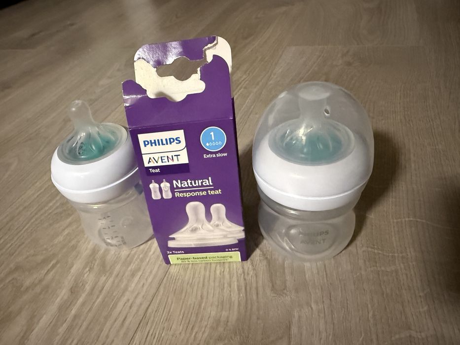 biberon Philips Avent cu tetina 1 si 2