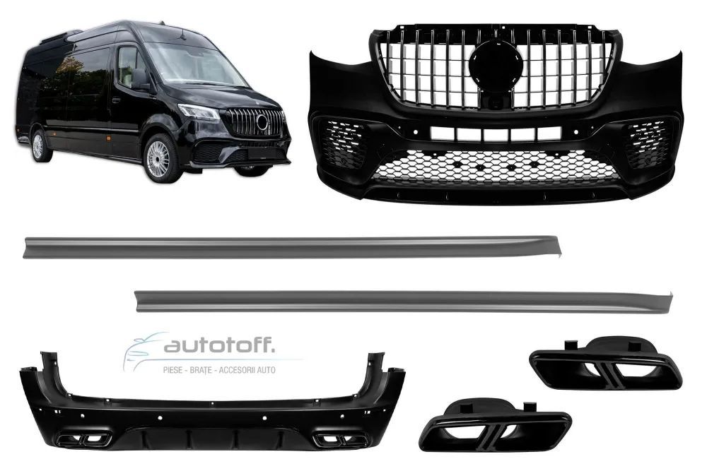 Pachet exterior compatibil cu Mercedes Sprinter W907 W910 (2018+) 63 AMG Design