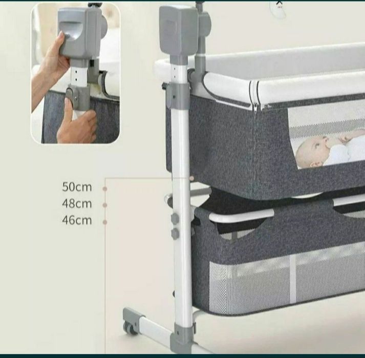 Доставка бесплатная. Детская электрическая люлька Прикроватная кроватк