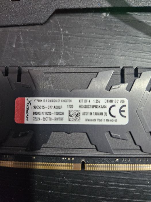 RAM DDR4 32GB 2X16GB HyperX 3000 cl15