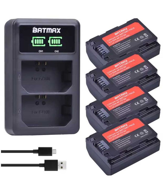 Батерии и заряднo Sony NP-FZ100 FZ100 ZV-E1 A7III, a7IV, A6700, A7RIII