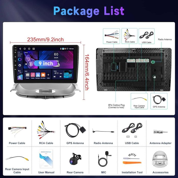 Мултимедия за Peugeot 206 Citroen C2 Android навигация плеър Андроид