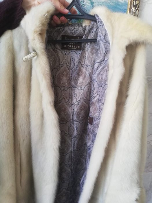 Норковая шуба с капюшоном