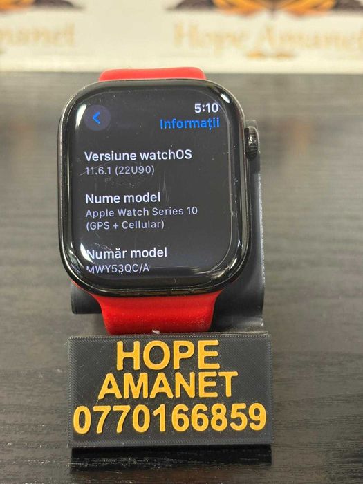 Hope Amanet P10/APPLE WATCH SERIA 10 GPS + CELULAR Baterie 100%