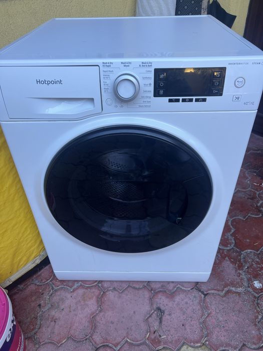 Masina de spalat cu uscator Hotpoint-pentru piese-cuva sparta