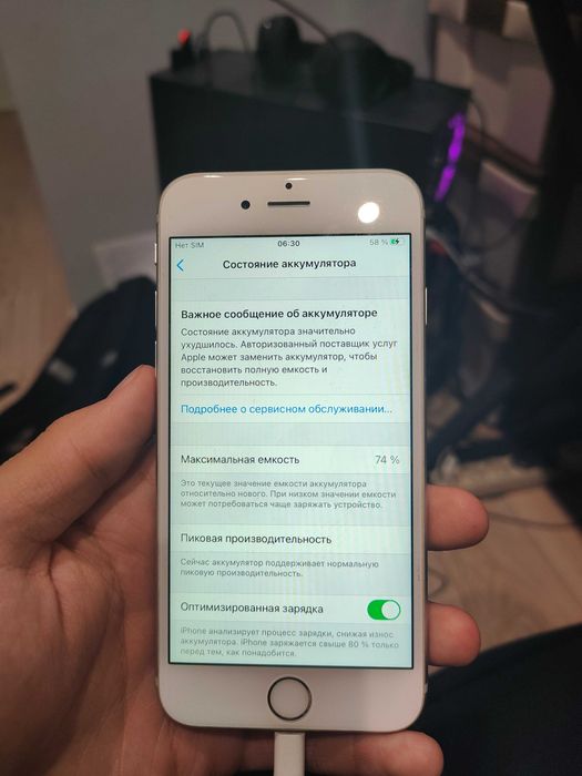 Iphone 6s оригинал 74% аккумулятор 16гб