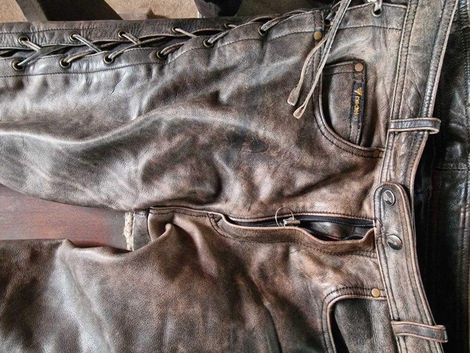 Рокерски костюм   за чопър  естествена кожа