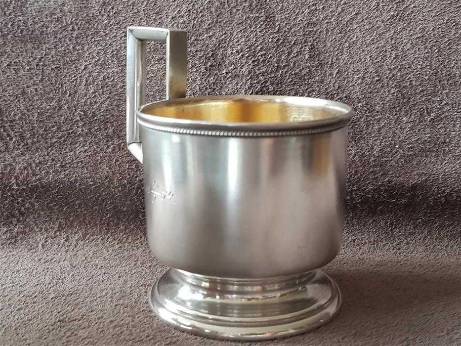 26 януари 1934 Руски Латвия Сребърен Подстакан сребърна Чаша