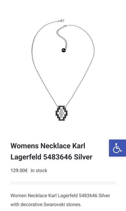 Намален! Комплект обеци и колие  KARL LAGERFELD