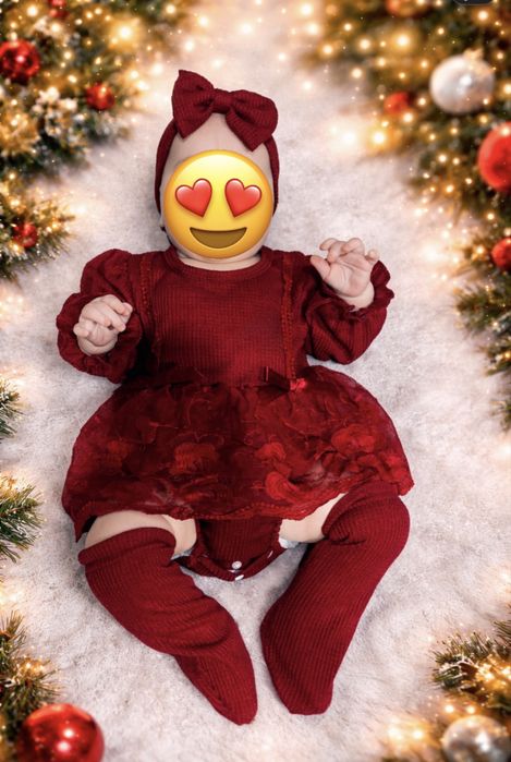 Платье-боди праздничное 3-6мес