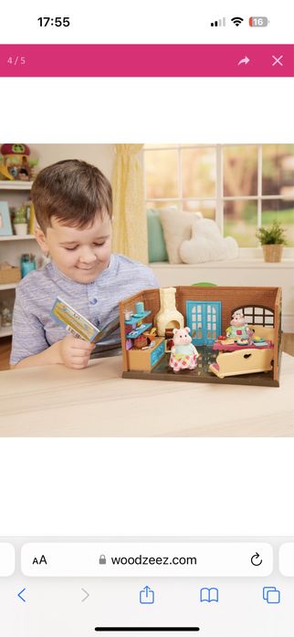 Casuta papusi, Set de jucării Li'l Woodzeez,  + figurine , 3 ani +