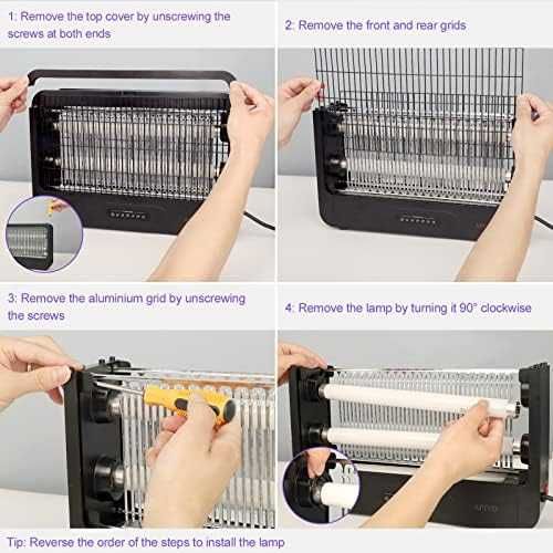 Нов Унищожител на насекоми FethFire Fly Zapper, 4000V, Двустранна UV Лампа