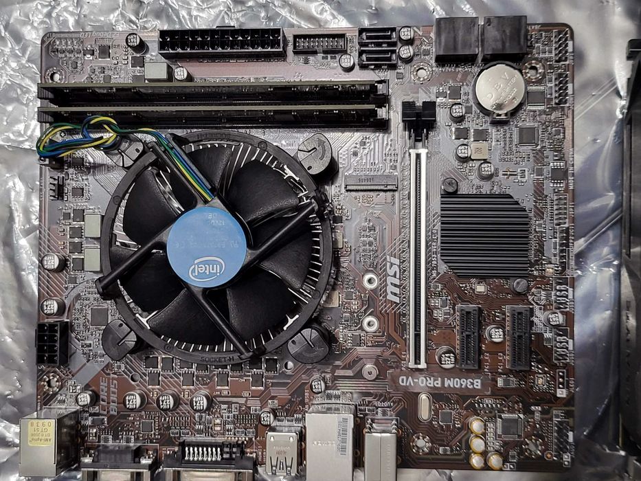 Компютърни части i3 9100F, ddr4 рам, дънна платка и захранване