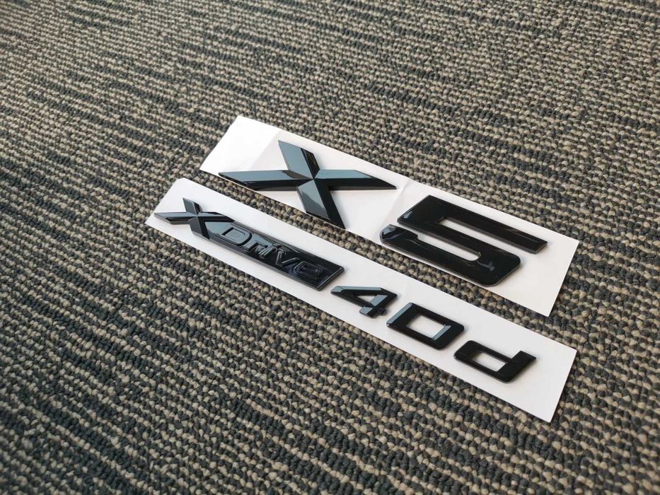Embleme BMW X5 xdrive 40d / Stema Sigla Sticker Ornament Scris Cifre ...
