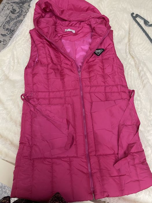 Pink kurtka, bez rukavka