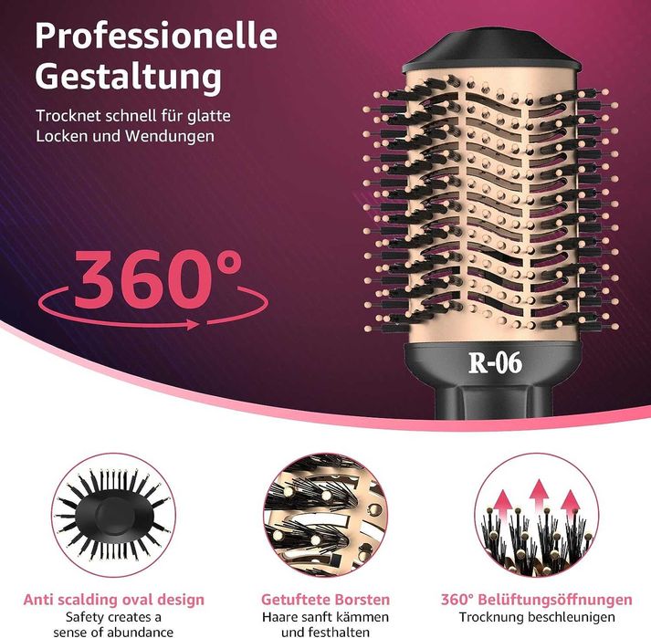 Многофункционална четка / сешоар за коса 1200 W R 06