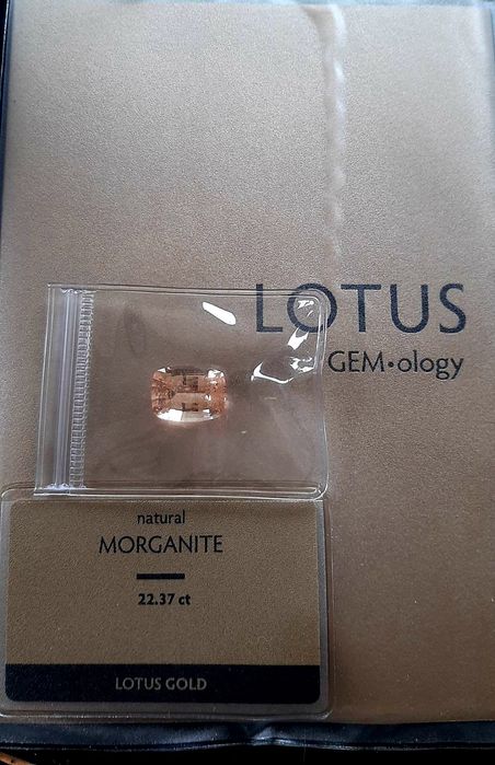 Изключителен камък GIA morganite морганит 22.37 ct