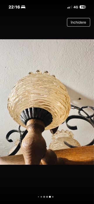 Candelabru lemn masiv