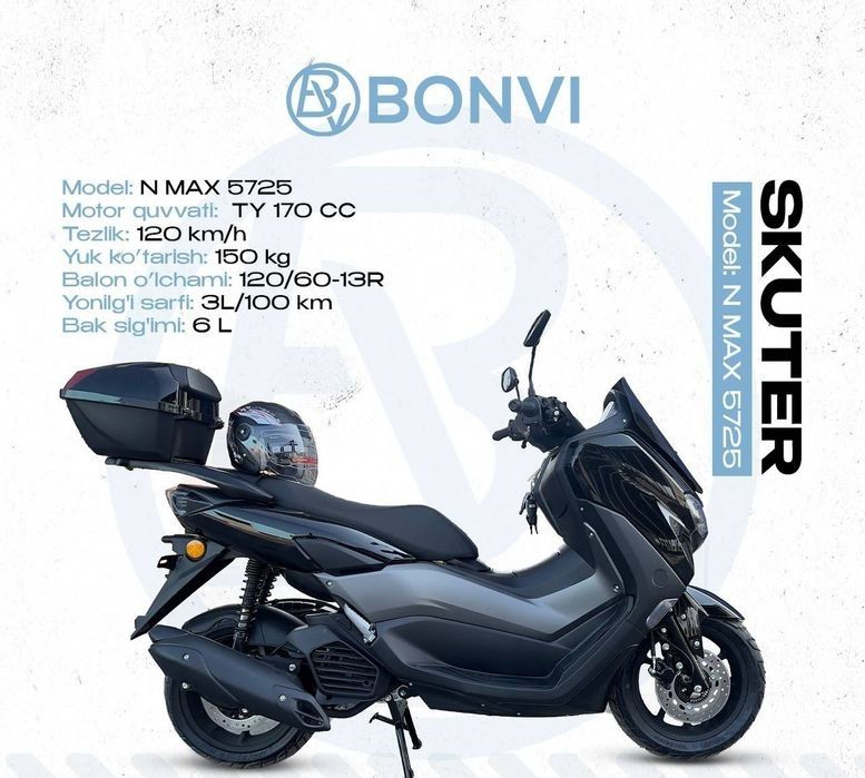 Benzinli 150 kublik skuter N MAX maksisukuter