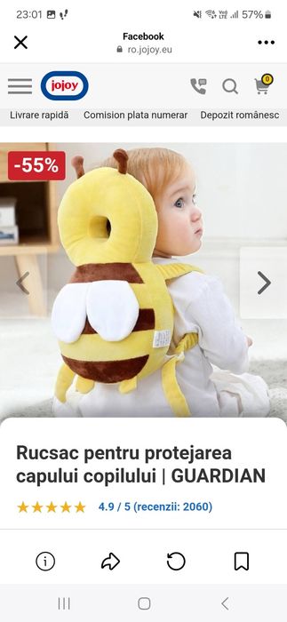 Rucsac pentru protejarea capului copii