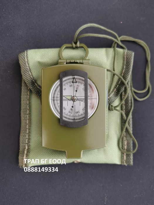 Качествен метален военен Компас с калъф, инструкции и  много функции