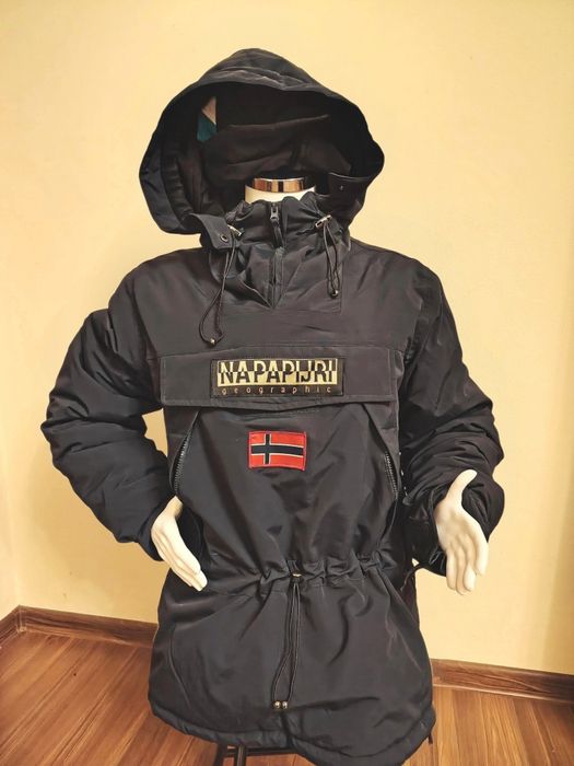 Napapijri unisex bleumarin L-XL – geacă iarnă reglabilă, călduroasă și
