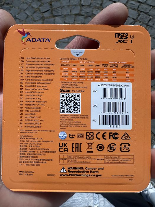 Card memorie Adata