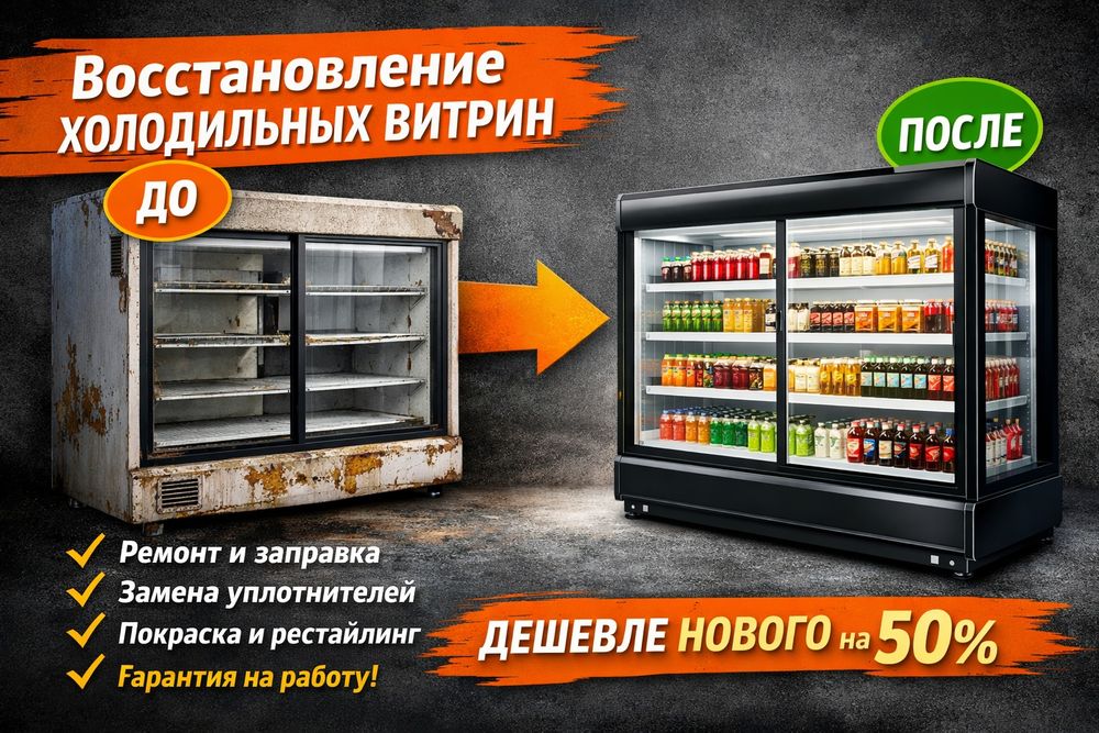 Реставрация холодильников и витрин в Актау