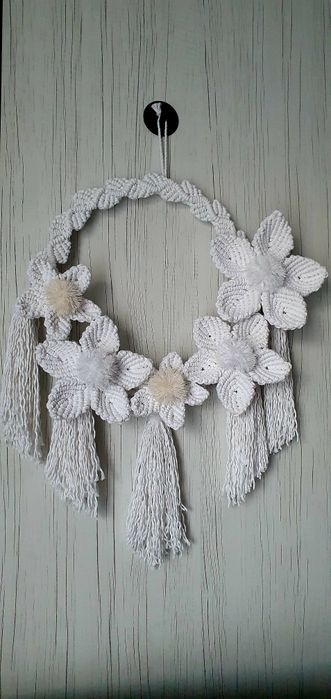 Coronita flori macrame decor