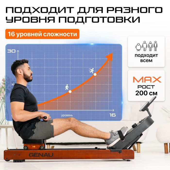 Гребной тренажер GENAU RW100